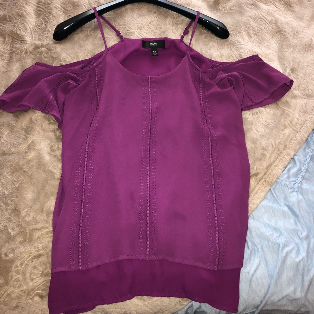 off the shoulder top with spaghetti straps
